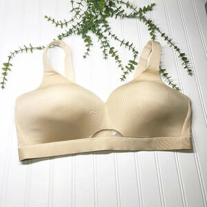 Cacique - Lane Bryant Tan Beige Lightly Lined No Wire Bra Women's Plus Size 42D